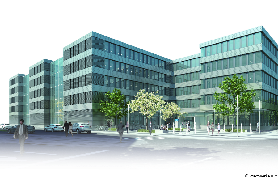 Architekturvisualisierung Bürogebäude Stadtwerke Ulm